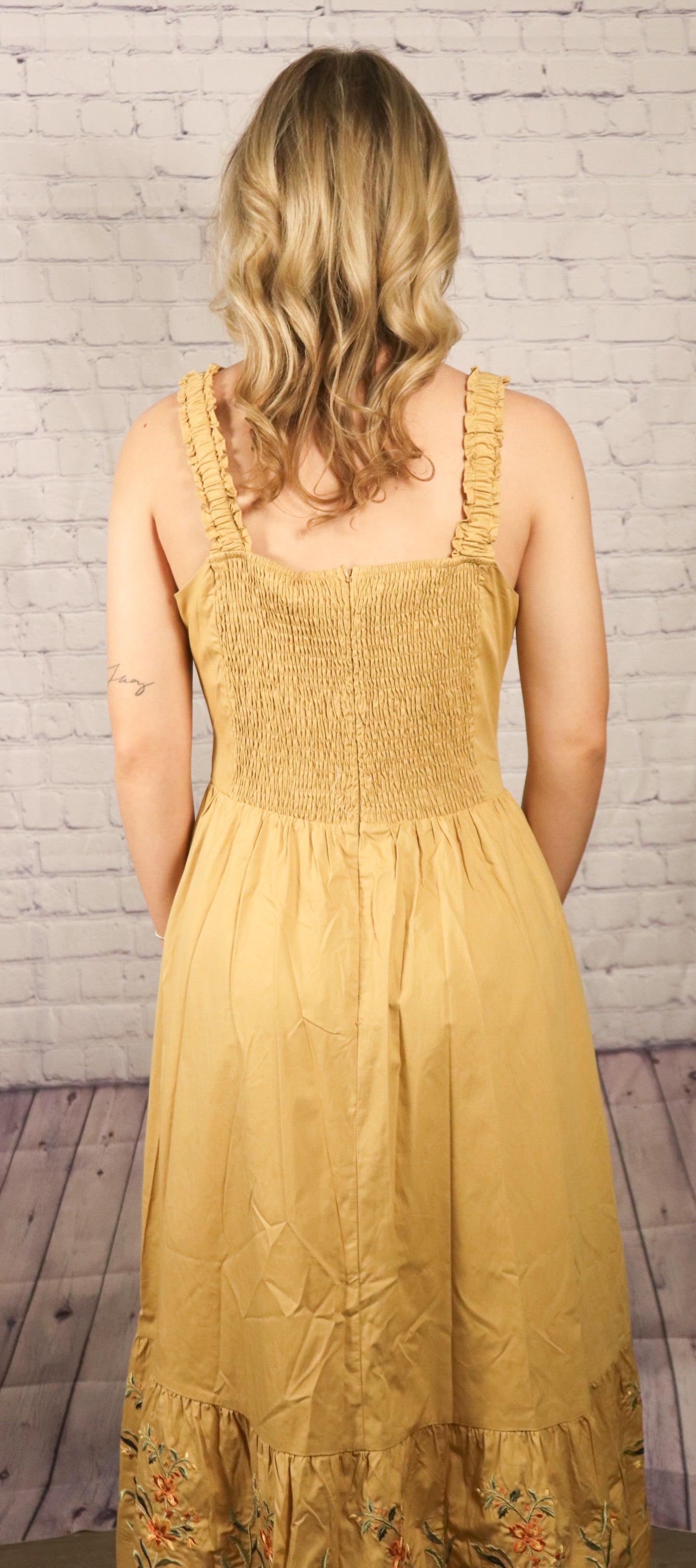 The Mabel| Floral Embroidered Midi Dress
