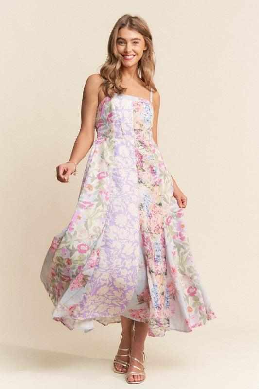 The Scarlett| Floral Patchwork Dress