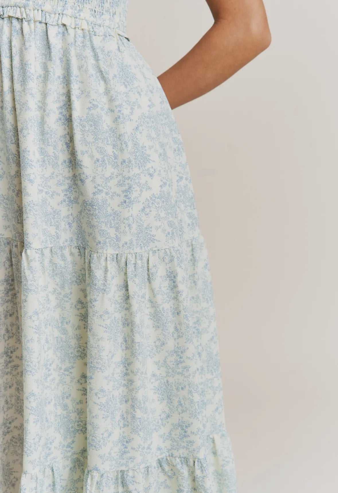The Josie| Empire Neck Line Floral Tiered Maxi Dress