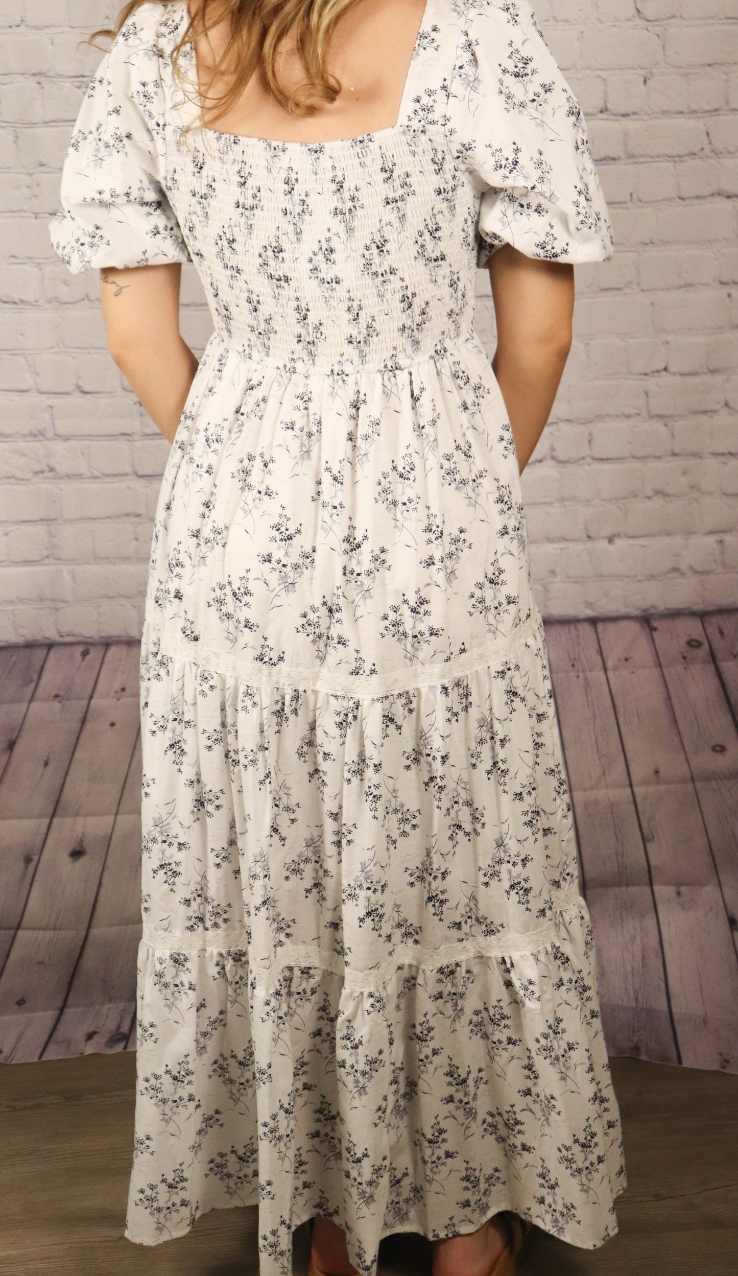 The Eloise| Floral Smocked Maxi Dress
