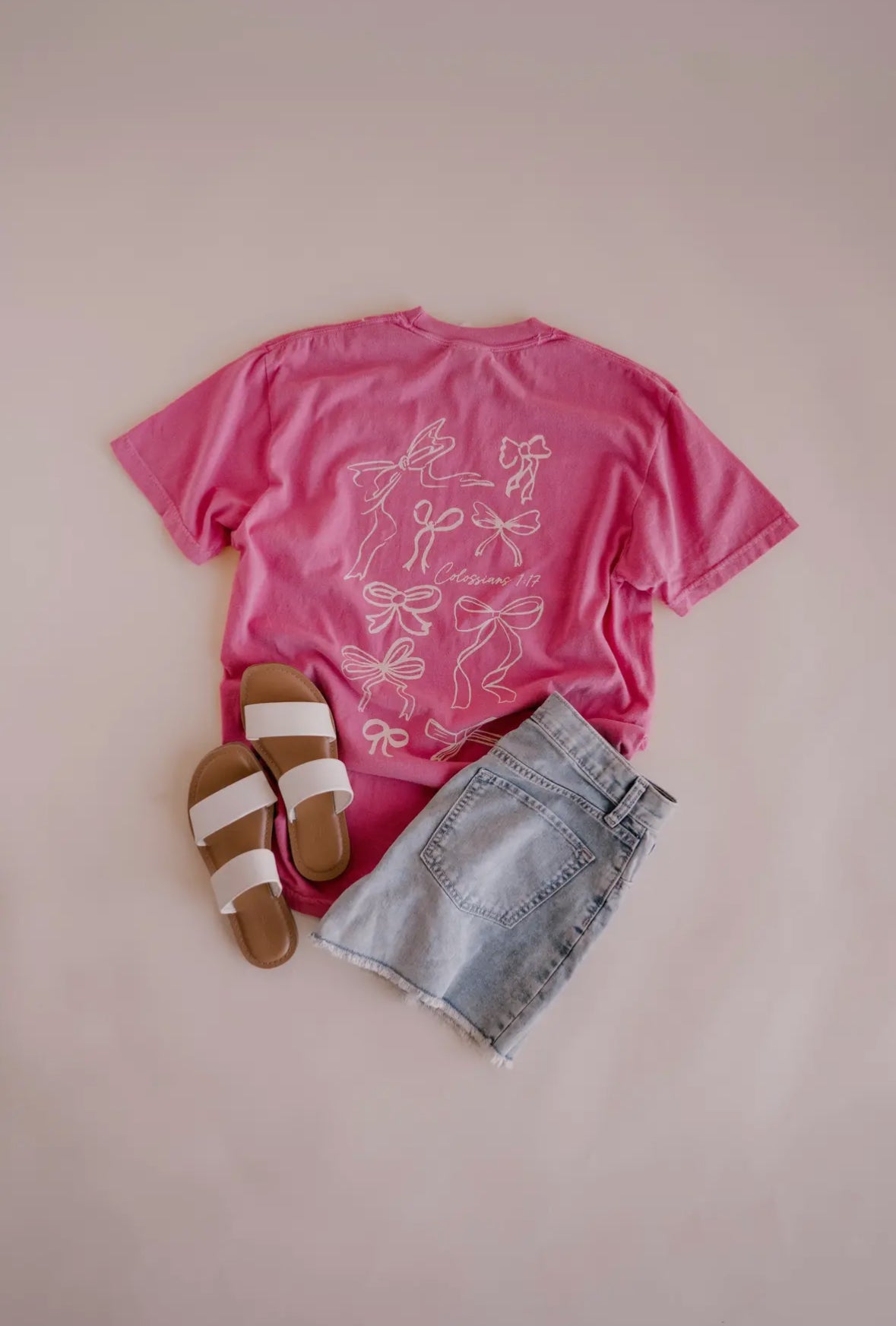 Pink He Holds All Together Comfort Colors Tee