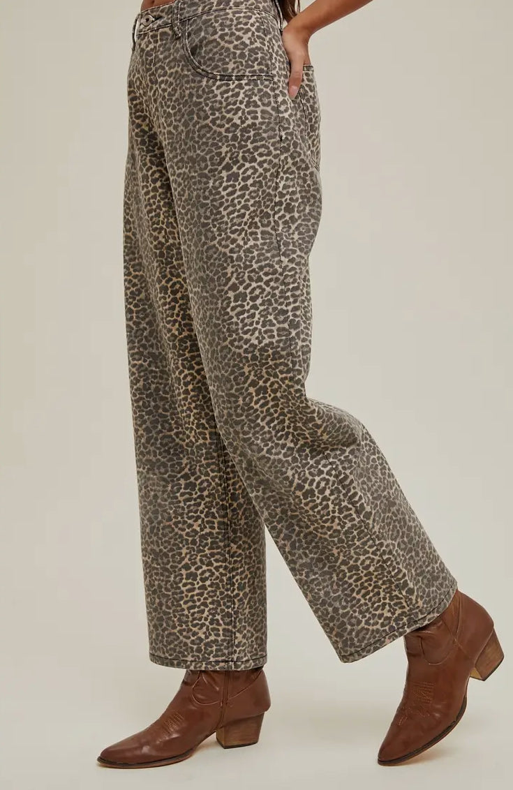 Mom Leopard Jeans