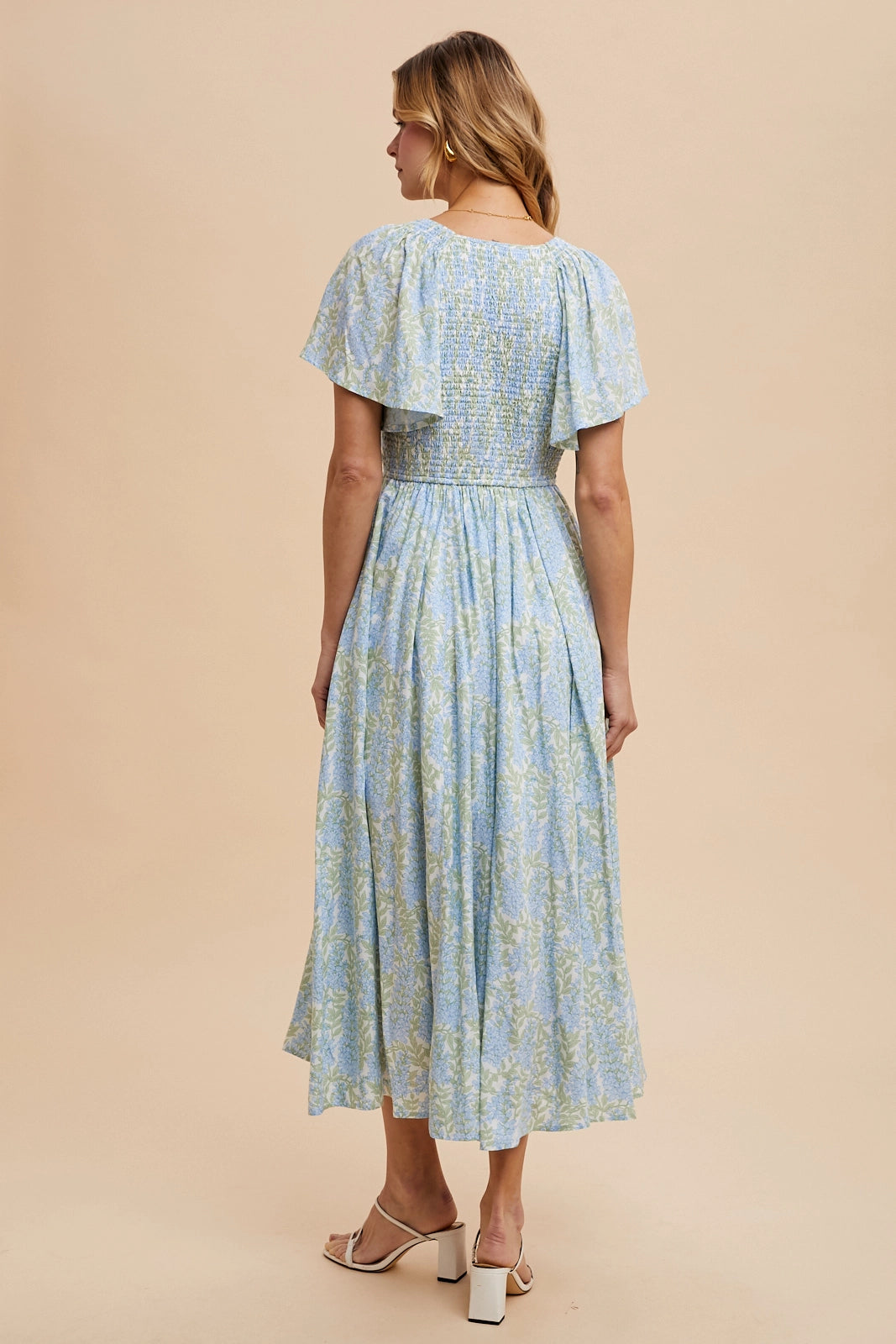 The Lily| Smocked Waist Button Down Maxi Dress