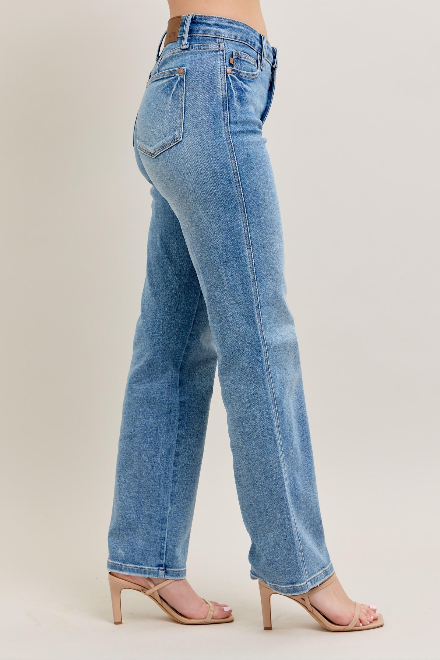 Judy Blue Tummy Control Vintage Wash Straight Jean