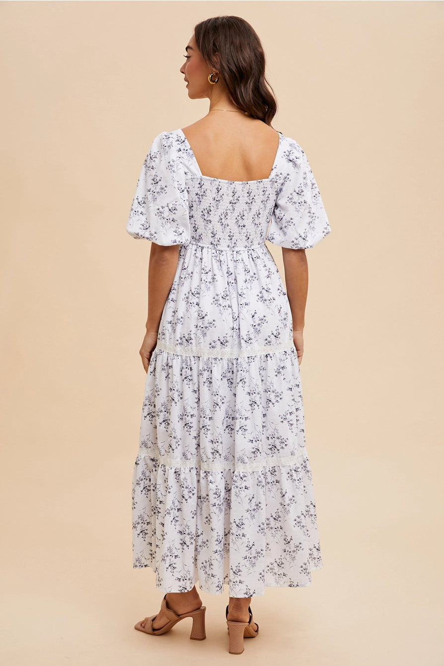 The Eloise| Floral Smocked Maxi Dress