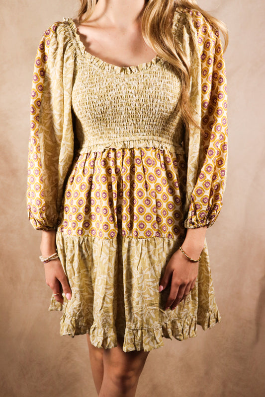 The Molly| Patchwork Floral Dress