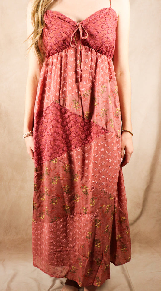 The Mia| Floral Lace Patchwork Maxi Dress