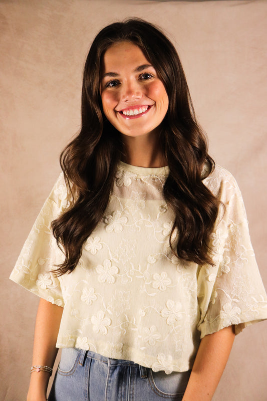 Floral Ruffle Short Sleeve Babydoll Top