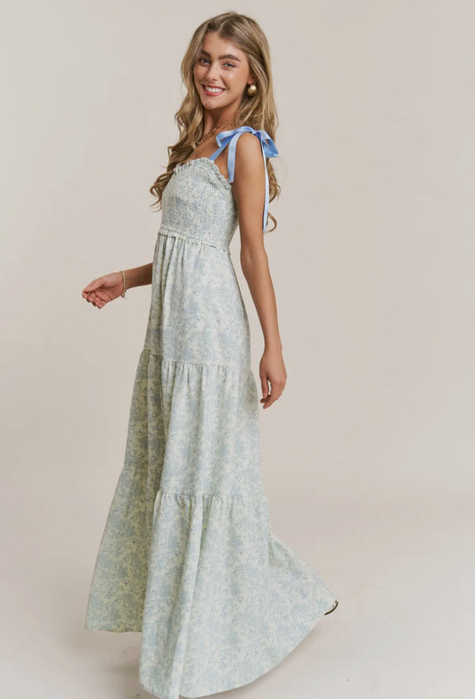 The Josie| Empire Neck Line Floral Tiered Maxi Dress