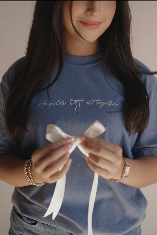 He Holds All Together Comfort Colors Tee