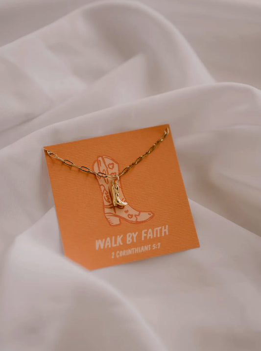Walk By Faith Charm Necklace