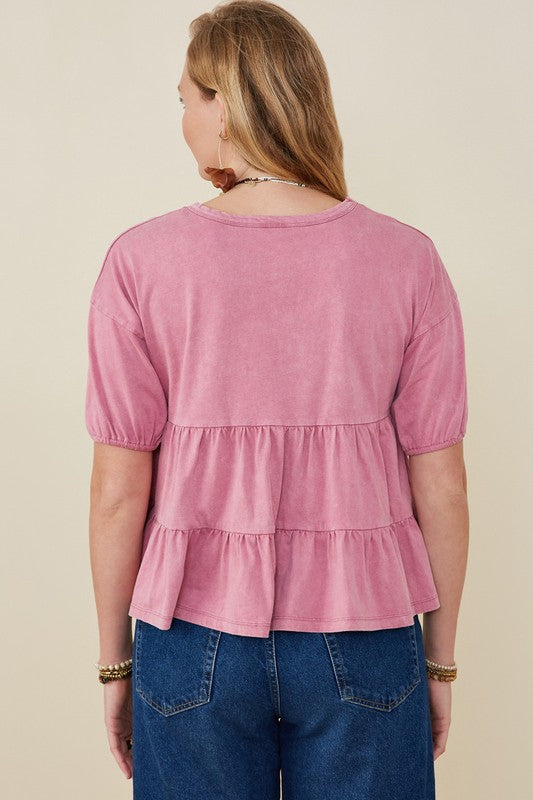 Mauve Drop Shoulder Knit Top