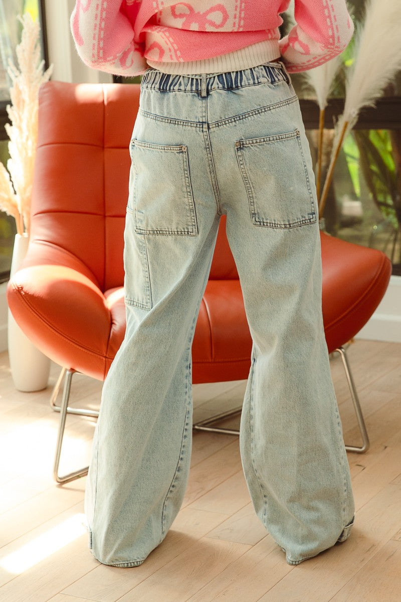 Mineral Washed Denim Bottoms