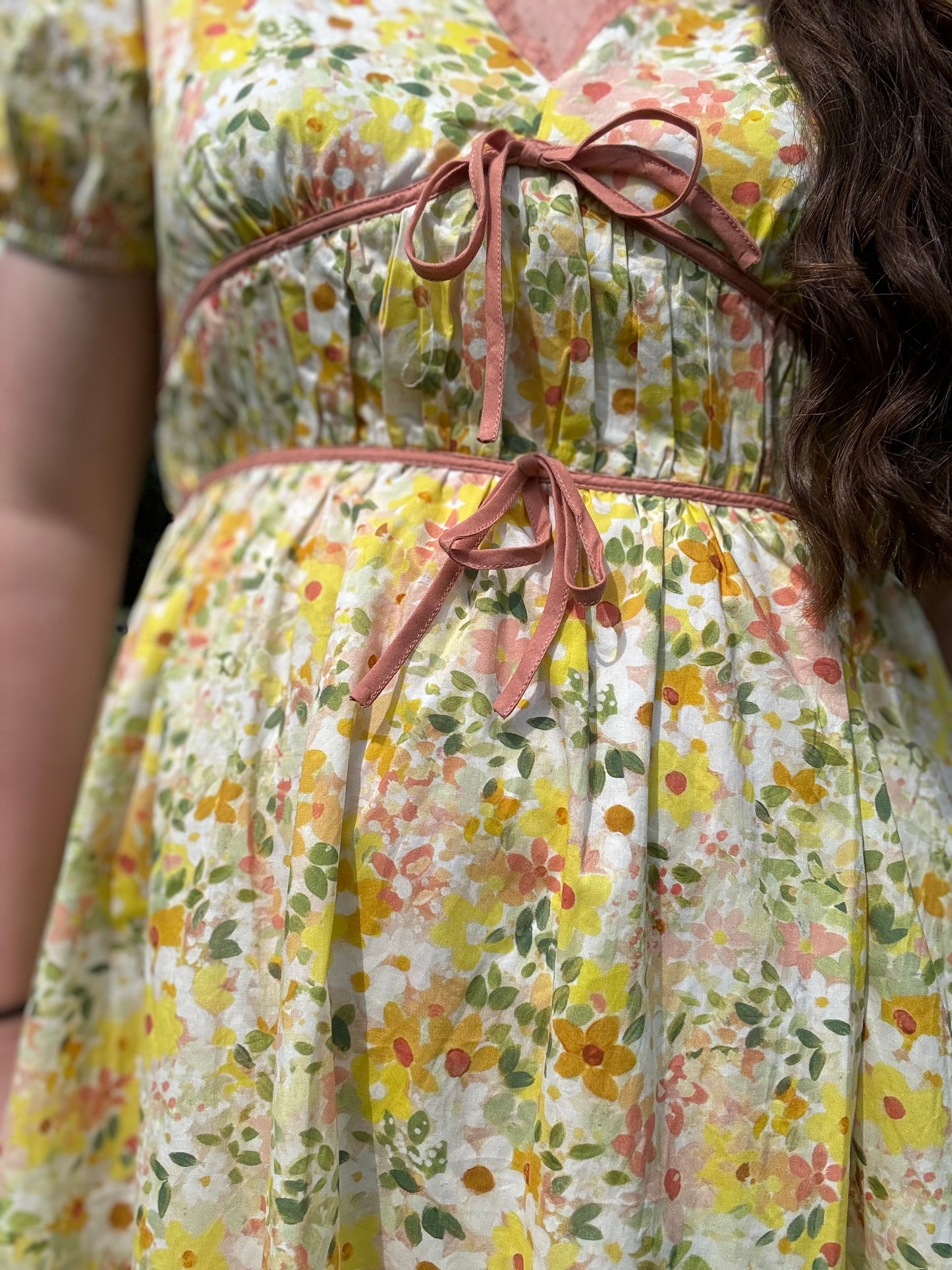 The Bella| Floral Bow Detail Maxi Dress